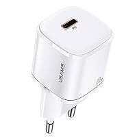 Адаптер питания для телефона USAMS US-CC124 T36 White (20W Super Si 1Type-C/20W)