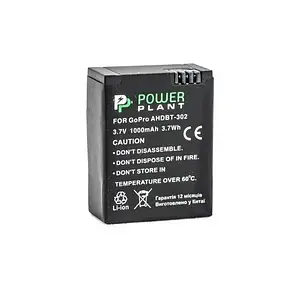 Акумулятор для відеокамери PowerPlant GoPro AHDBT-302 Black 1000mAh