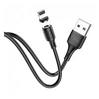 Дата-кабель Hoco Sereno Magnetic Lightning X52 1m USB (тато) - Lightning (тато) Black