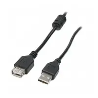 Дата-кабель Maxxter UF-AMAF-6 1.8m USB (тато) - USB (мама) Black