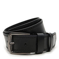 Широкий Мужской кожаный ремень 4,5 см V1125GX24-black Borsa Leather