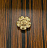 Ручка-кнопка ексклюзив XK-2103-35 "Flower" золота латунь 35 мм, фото 10