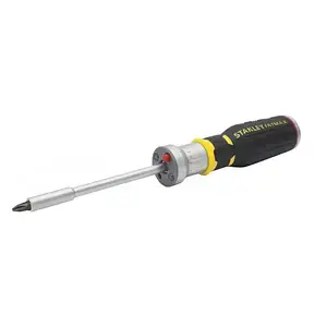 Викрутка Stanley FATMAX Black Yellow + 12 насадок, реверсивна з підсвіткою