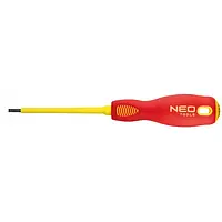 Отвёртка Neo Tools 04-052 Red Orange шлицевая, 3.0 x 100 мм, (1000 В), CrMo