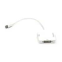 Відео-кабель PowerPlant CA911097 mini DisplayPort (тато) - DisplayPort (мама) White