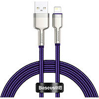 Дата-кабель Baseus Cafule Metal Data Cable USB for Lightning 1m Purple (CALJK-A05)