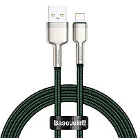 Дата-кабель Baseus Cafule Metal Data Cable USB for Lightning 1m Green 2.4A (CALJK-A06)