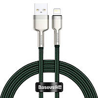 Дата-кабель Baseus Cafule Metal Data Cable USB for Lightning 2m Green