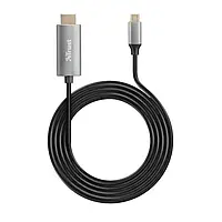 Відео-кабель TRUST USB type C (тато) HDMI (тато), 1, 8m Black
