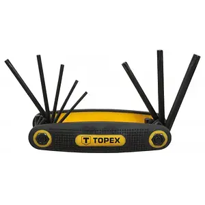 Набір шестигранних ключів TOPEX 35D959 Black Yellow 8 шт