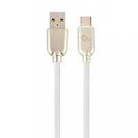 Дата-кабель Cablexpert Premium Rubber CC-USB2R-AMCM-1M-W 1m USB (тато) - USB Type C (тато) White