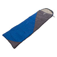 Спальный мешок одеяло с капюшоном Shengyuan SY-D02-2 190+30х75 см Серо-синий (59508260)