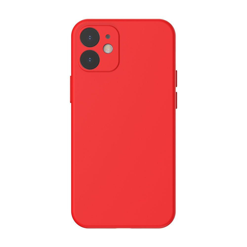 Чохол-накладка Baseus iPhone 12 (WIAPIPH61N-YT09) Bright Red Jelly Liquid Silica Gel