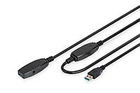 Дата-кабель ASSMANN DA-73105 USB (тато) - USB (мама) 10м Black