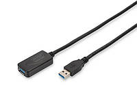 Дата-кабель ASSMANN DA-73104 USB (тато) - USB (мама) 5м Black