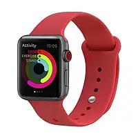 Ремешок для смарт-часов UWatch Apple Watch 42mm/44mm/45mm Silicone Strap Red