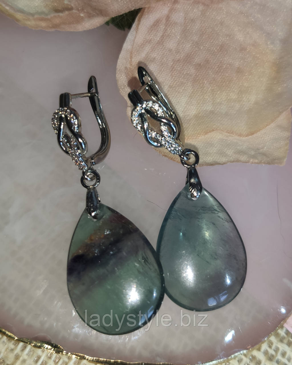 Серьги с флюоритом, фото 1