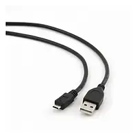 Дата-кабель Gresso GR1.0AMMICROBMNF 1m USB (тато) - microUSB (тато) Black
