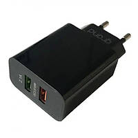 Адаптер питания для телефона Grand D18AQ-2 Black USB 3.0 Quick Charge 3.0 2.1 A