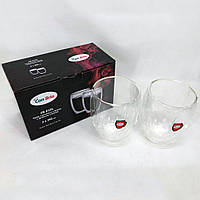 Набор стеклянных стаканов с двойными стенками Con Brio СВ-8335-2, 2шт, 350мл, PW-756 прозрачные стаканы TOL