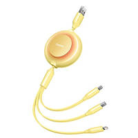 Дата-кабель Baseus Bright Mirror 2 3-in-1 CAMJ010011 USB-A (тато) - USB-C/Lightning/Micro-USB (тато) Yellow