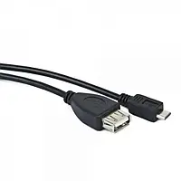 Дата-кабель Maxxter U-AFM-OTG 0.15m USB (мама) - microUSB (тато) Black