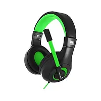 Накладные наушники Gemix N3 Black Green проводные с микрофоном