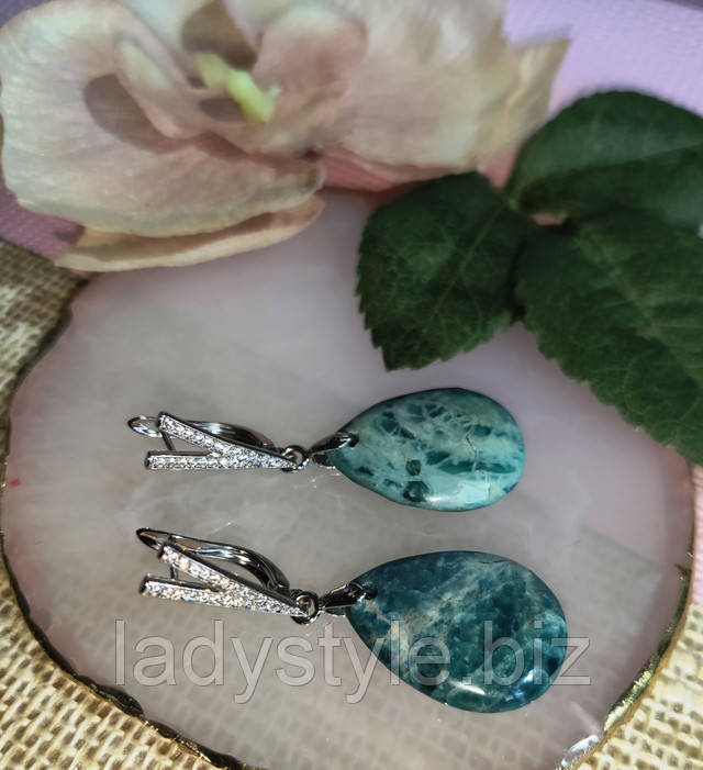 купить натуральную амазонит флюорит камамба яшма сережки украшения бирюза купить
