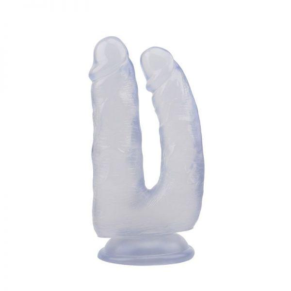 Подвійний фалоімітатор 6.3 Inch Dildo, Clear