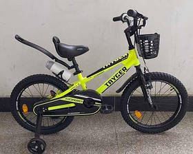 Велосипед 18 дюймів для дітей 6-8 років, алюмінієва рама, CORSO TAYGER TG-82159 салатовий