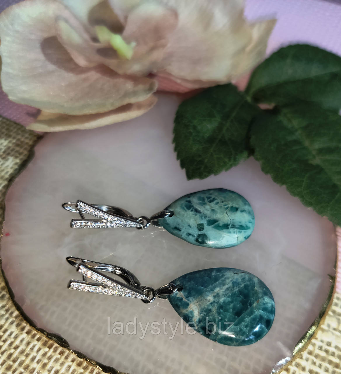 Серьги с амазонитом, фото 1