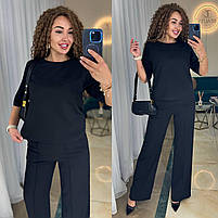 Костюм жіночий лляний кофта і штани вільного крою (Норма і полубатал), фото 6