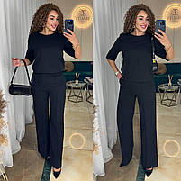 Костюм жіночий лляний кофта і штани вільного крою (Норма і полубатал), фото 8