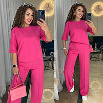 Костюм жіночий лляний кофта і штани вільного крою (Норма і полубатал), фото 2