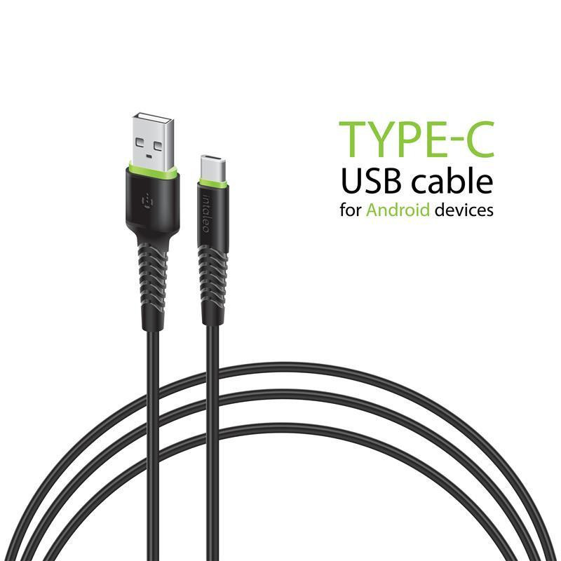 Дата-кабель Intaleo CBFLEXT2 USB-USB Type-C 2м Black (1283126521423)