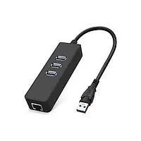 USB-хаб Dynamode USB3.0-Type-A-RJ45-HUB3 Black