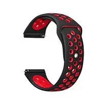 Ремешок для смарт-часов BeCover Nike Style для Nokia/Withings Steel/Steel HR black-redrose (705767) Black Red