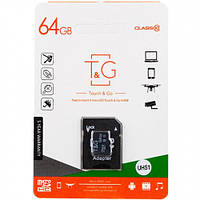 Карта пам'яті TG MicroSDXC 64gb UHS-3 10 Class + Adapter (Чорний)