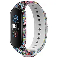 Ремешок для фитнес-браслета UWatch TPU Replacement Print Design Wrist Strap for Mi Band 5 Summer