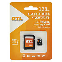 Карта памяти GTL GTL-128-Micro microSDXC UHS-I U1 + SD адаптер