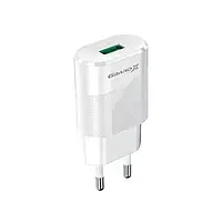 Адаптер питания для телефона Grand-X CH-17W White (1xUSB 2.1А с защитой от перегрузки)