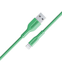 Дата-кабель Promate xcord-ai USB Type-A (тато) - Lightning (тато) 1m Green 2A