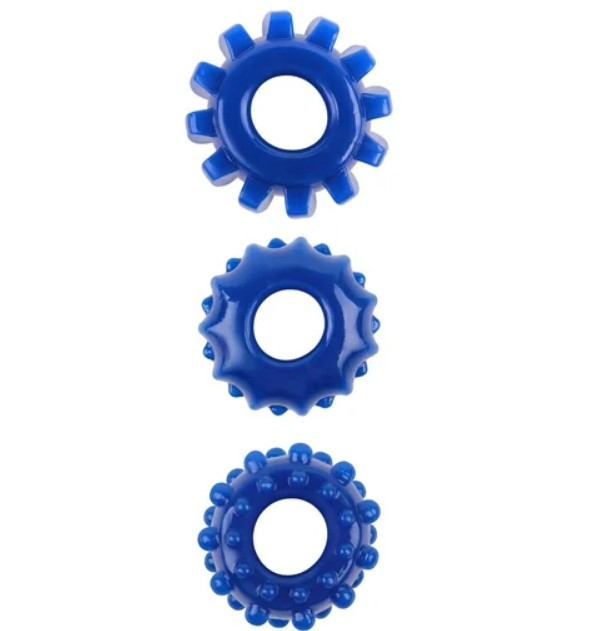 Набір ерекційних кілець Gear Up Rings, Blue
