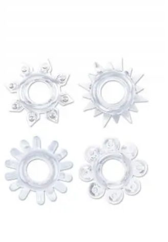 Набір ерекційних кілець Cock Rings Set, Clear