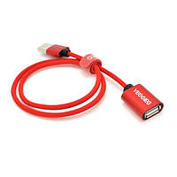 Дата-кабель VEGGIEG YT-AM/AF-UF2-2 USB (тато) - USB (мама) 2 m Red