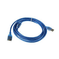 Дата-кабель Voltronic YT-AM/AF-5.0TBL USB (тато)  -  USB (мама) 5 m Blue