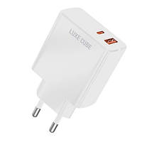 Адаптер питания для телефона Luxe cube 2USB 36W QC3.0 + PD White (4120201336367)