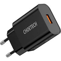 Адаптер питания для телефона Choetech Q5003 Black 18W USB-A QC3.0