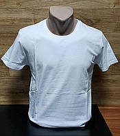 Біла чоловіча футболка, ростовки (від S до XXL). Літня чоловіча футболка, футболка з котону, Туреччина