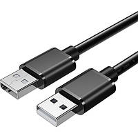 Дата-кабель Essager EXCAA2-YT01 USB-A (тато) - USB-A (тато), 1m Black